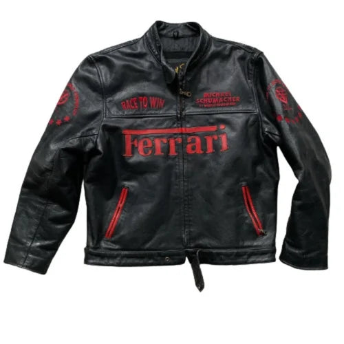 Motorcycle Racing Cowhide Vintage Marlboro Leather Jacket